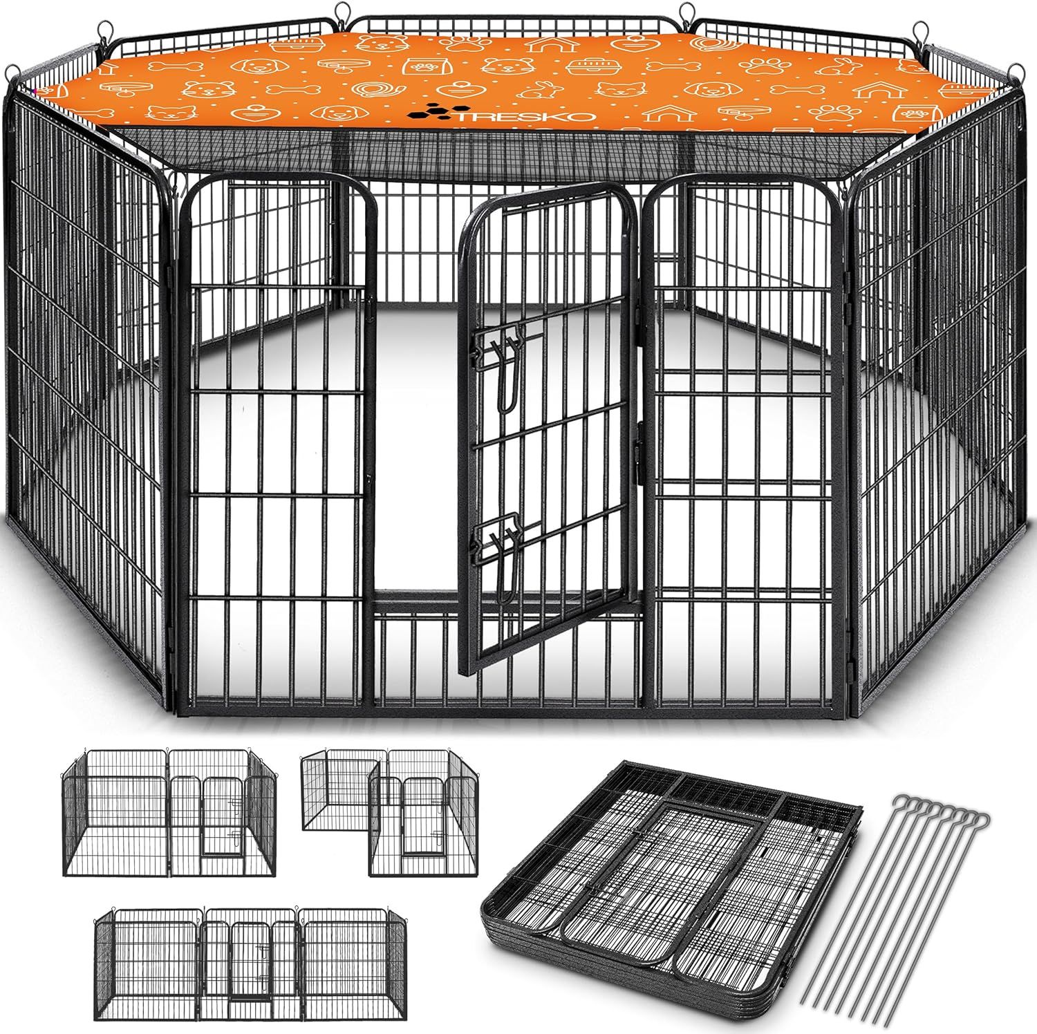 Ohrádka pro štěňata se střechou