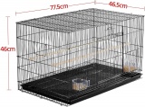 Klietka pre vtáky 77 × 45,5 × 45,5 cm – priestorná klietka pre papagáje a andulky Yaheetech